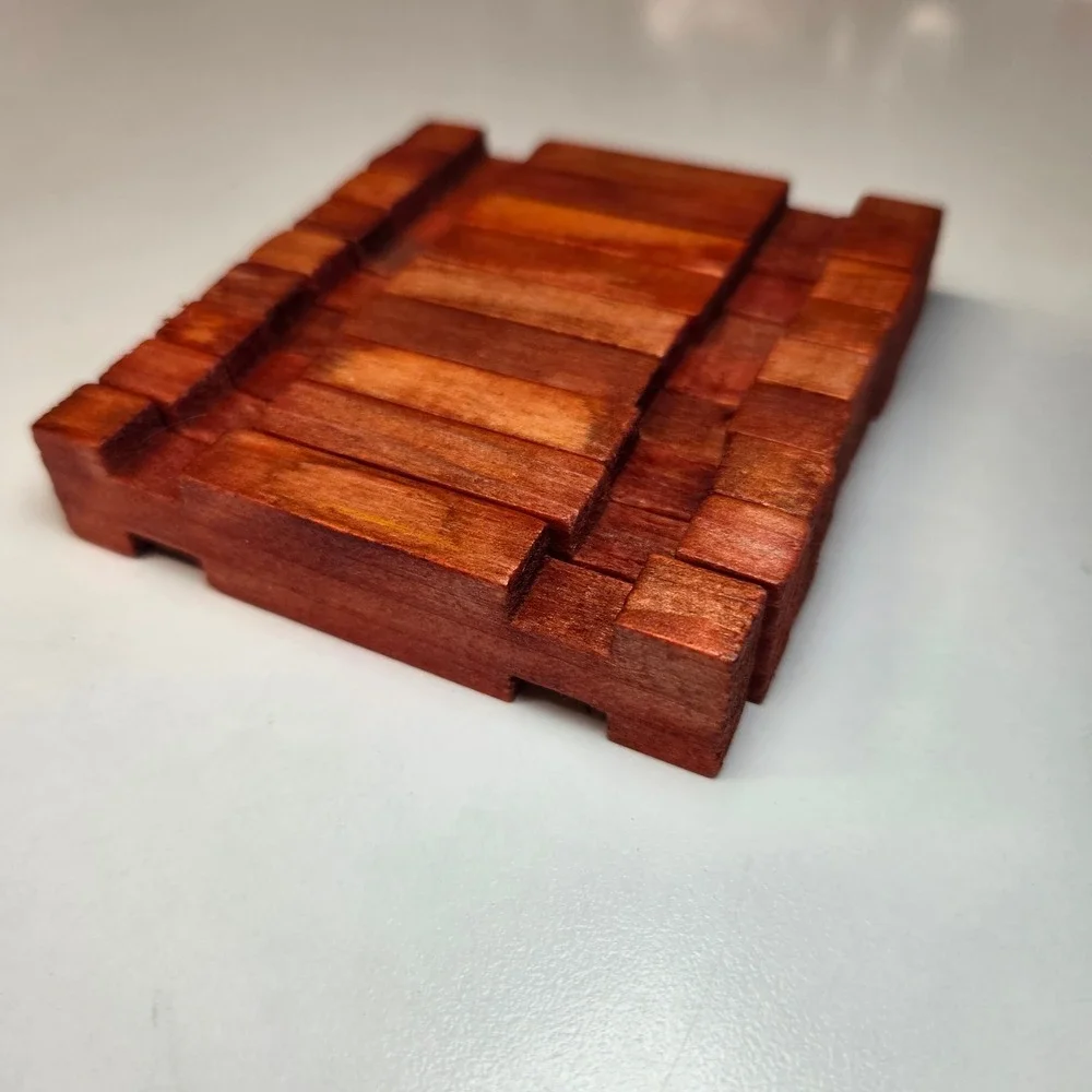 Vintage Wooden Red Building Logs Replacement Pieces Set of 9 Interlocking Toy
